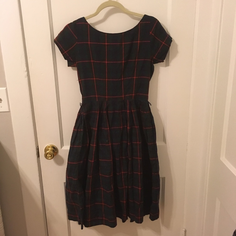 Vintage 1950s Betty Barclay Plaid Dress - Picture 5 of 5
